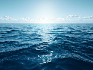 Poster - Smooth Blue Ocean Water - A Calm Ripple Surface