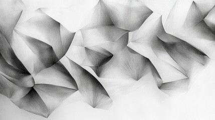 Poster - Intricate Abstract Black and White Geometric Pattern Design Artwork