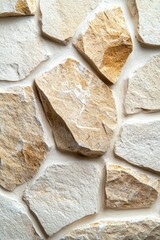 Poster - Textured Natural Stone Wall with Unique Patterns and Colors