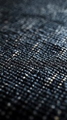 Poster - Detailed macro shot showcasing the intricate texture of black fabric