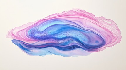 Fototapete - Abstract Fluid Art with Swirls of Pink and Blue Tones