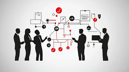 Wall Mural - vector image business