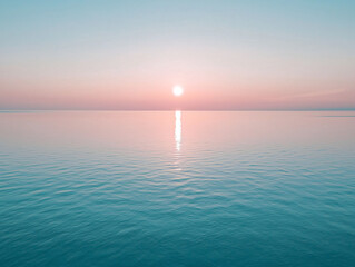 Wall Mural - Pink Sunset Ocean