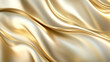 © FLOATING HEART - abstract background featuring flowing golden waves and floating geometric curved lines, liquid fluid shiny smooth metal texture with glowing golden color, golden background with smooth lines.