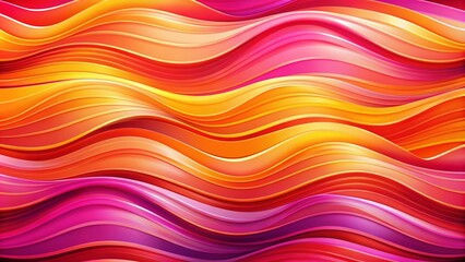 Poster - Hot Pink & Orange Tidel Waves Abstract Sunset Photography - Vibrant Tropical Art