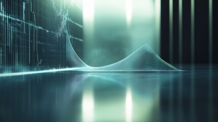 Poster - Modern data analysis visualizing financial growth with smooth graph trends for corporate strategic insights
