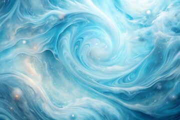 Poster - Long Exposure Light Blue Marble Background, Abstract Swirl, Night Photography, Smooth Texture, Galaxy, Cosmic, Celestial, Blue Marble,  Background Image, Wallpaper, Stock Photo