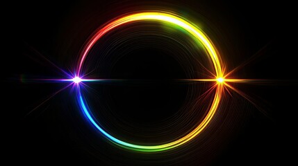 Wall Mural - an abstract image of the sun with a flare, set against a natural backdrop with lights and sunshine w