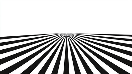 Poster - A high-quality royalty-free stock image of a cartoon sunburst pattern in black and white, featuring a sunburst design with radiating sunlight, circuses, and a striped background in a retro pop art