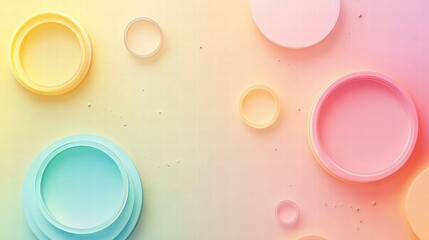 Poster - Abstract geometric shapes colorful gradient art composition from a modern aerial perspective