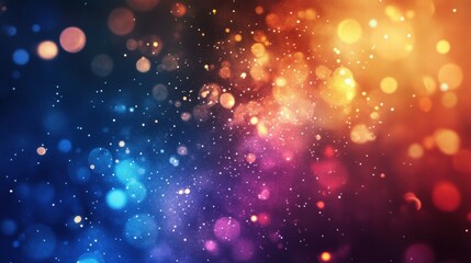 Poster - Colorful abstract background digital art vibrant bokeh effects creative space artistic perspective