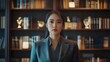 © arbi - Woman in Suit, Library Setting