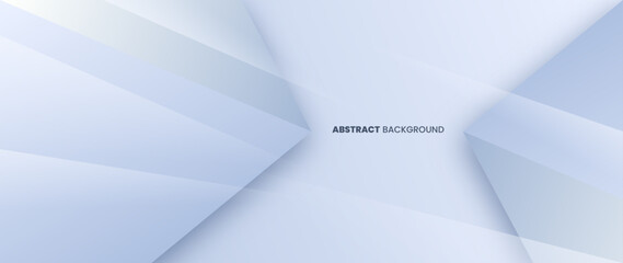 Poster - Gray abstract background with two 3d abstract geometry objects on the right and left side. Vector template for digital lux business banner, contemporary formal invitation, luxury voucher	