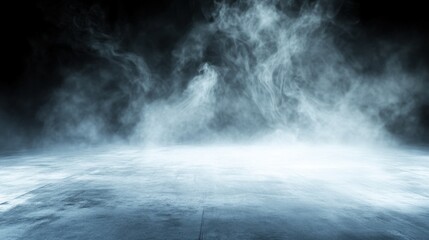 Poster - Mystical Fog and Smoke Swirls in Dark Atmospheric Background for Art
