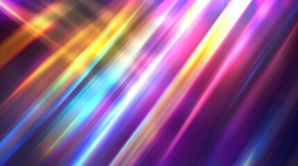Poster - Colorful Abstract Light Rays and Vibrant Digital Background Effects