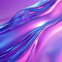 Poster - Abstract Flowing Liquid Texture in Vibrant Purple and Blue Hues