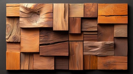 Poster - Reclaimed wood with natural cracks and aging marks, arranged in a clean composition to highlight its history and rustic appeal.