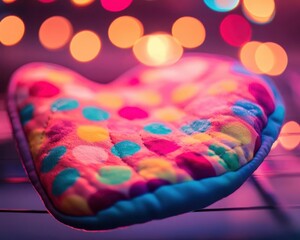 Wall Mural - Oven mitt with vibrant colors, soft lighting, cozy baking setup