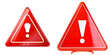 © irfan - Sign attention warning error danger, red triangle with exclamation mark, caution accident, alarm alert . Generative AI.