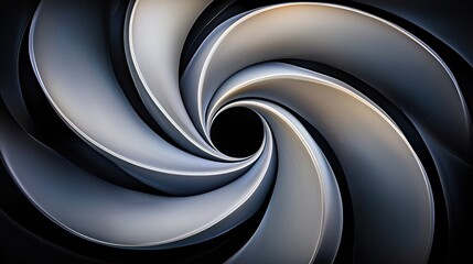 Poster - Dynamic spiral composition abstract art digital design modern aesthetic close-up view artistic concept