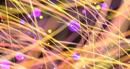 Poster - neon rays. Concept for big data, blockchain, cryptocurreny, internet, hyperspace and space travel