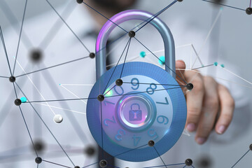 Aufkleber - Cybersecurity of digital network systems with computer security enginee