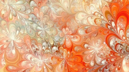 Aufkleber - Abstract background design featuring vivid orange and pink swirls with glowing accents, creating an energetic, fluid, and modern artistic texture