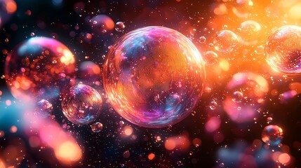 Poster - Colorful Bubbles Representing Emotional Analytics for Digital Marketing and Insights