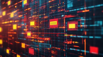 Aufkleber - Desktop screen with multiple fake popup warnings, intense red and yellow hues, symbolizing cybercrime