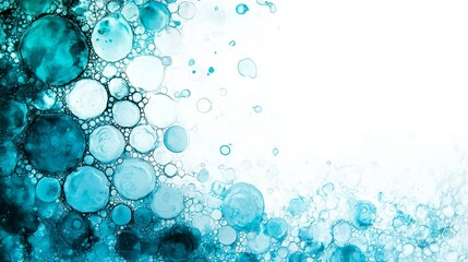 Poster - High-Quality Blue Bacteria on White Background for Scientific and Creative Purposes