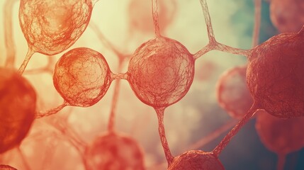 Poster - Close-up View of High-Quality Candida Molecule Structure with Intricate Cellular Details and Colorful Background
