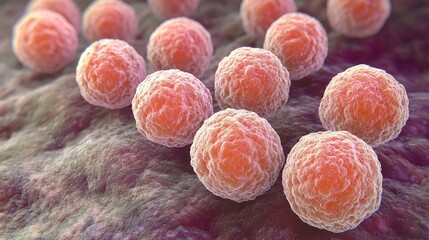 Poster - High Quality Image of Bacterial Structures Related to Chlamydia and Streptococcus Types Under Microscope