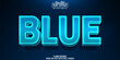 © LetsSmile - Blue editable text effect, customizable water and ocean 3d font style