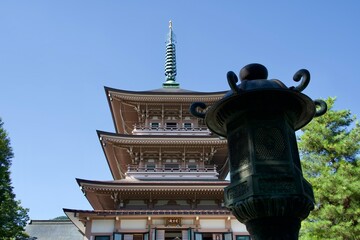 Wall Mural - Zenkoji Archives and lanterns from below