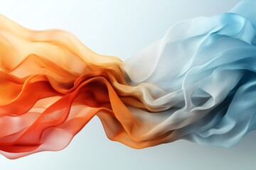 Poster - Flowing fabric in vibrant colors creates an elegant visual effect