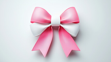 Wall Mural - Gift and Decoration, Luxurious pink and white ribbon bow, perfect for gifts and decorations