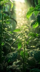 Poster - Genetically Engineered Crops in Controlled Greenhouse Environment Agricultural Innovation Concept