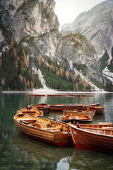 Wall Mural - Lago di Braies in the Dolomites, Italy