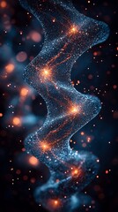 Poster - holographic visualization of genetic structure with mutation points precision medicine and gene ther