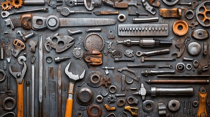 Wall Mural - A Symphony of Tools: A Visual Exploration of Precision Engineering and Mechanics