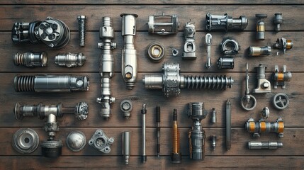 Wall Mural - A Symphony of Tools: A Visual Exploration of Precision Engineering and Mechanics