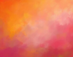Aufkleber - abstract watercolor orange and pink background. Orange and pink painted texture background gradation with copy space to add text and design.