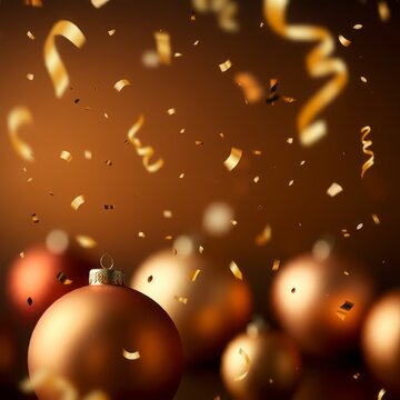 Happy new year 2025 ornaments background