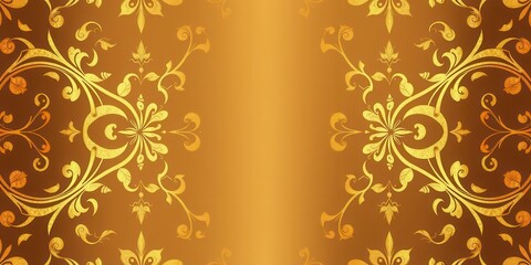 Wall Mural - Elegant and luxurious golden background with intricate geometric design, pattern, design, metallic