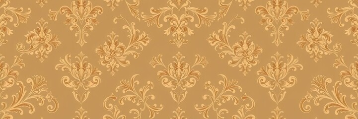 Wall Mural - Elegant floral patterns in rich and royal colors, perfect for wallpaper, textiles, and home decor, vintage, classic, seamless