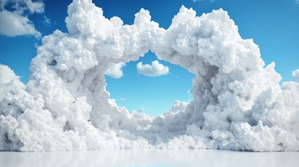 Wall Mural - Cloud archway, hole in clouds, sky, heaven.