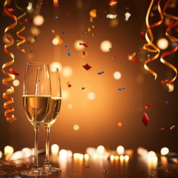 Happy new year 2025 ornaments background