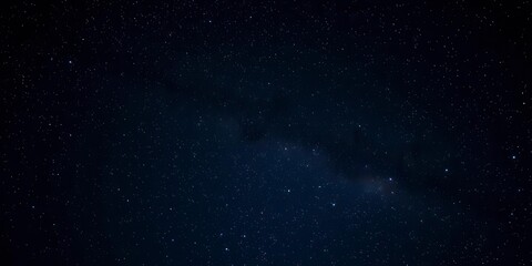 Wall Mural - Night sky filled with twinkling stars on a dark background, black, ethereal