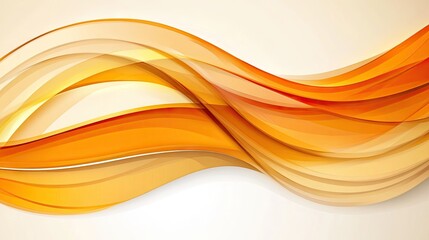 Leinwandbilder - Vector-style background with a smooth gradient flow from light beige to warm orange tones, creating a soft, clean abstract blur