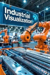 Poster - Industrial robotic arm operating in a modern manufacturing environment